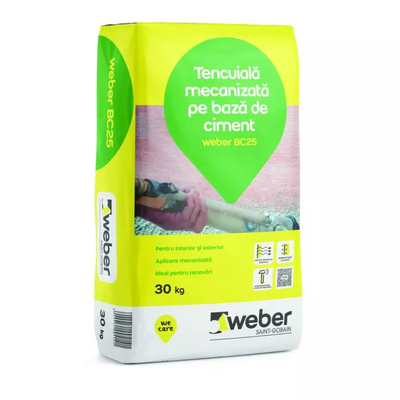 TENCUIALA DE BAZA WEBER BC25 30kg (mecanizata ciment)