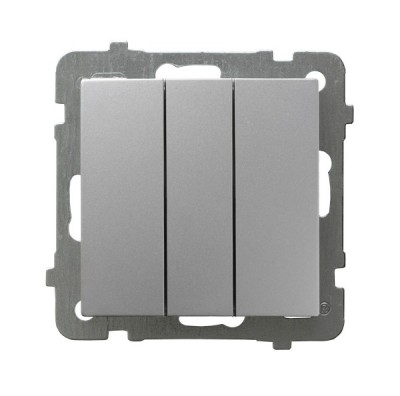 ВЫКЛЮЧАТЕЛЬ ТРОЙНОЙ СЕРЕБРО  LP-13G/m/18 AS