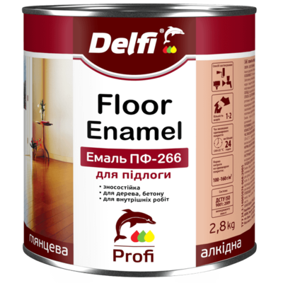 ЭМАЛЬ АЛКИДНАЯ DELFI ПФ-266 КРАСНО-КОРИЧНЕВАЯ - 2,8кг