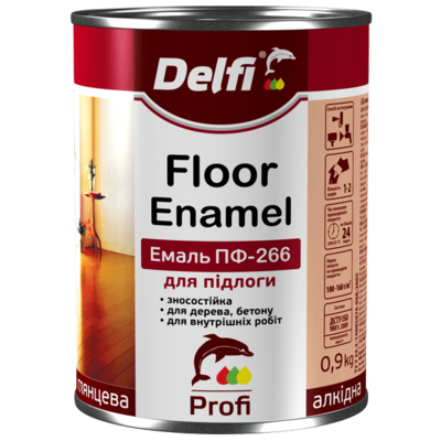 ЭМАЛЬ АЛКИДНАЯ DELFI ПФ-266 ЖЕЛТО-КОРИЧНЕВАЯ - 0,9кг