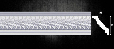 ПЛИНТУС ПОТОЛОЧНЫЙ OPTIMA DECOR 53*53*2000  703