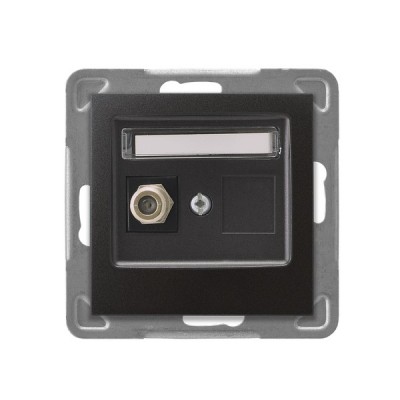 PRIZA UNITARA TV TIP F ANTHRACITE  GPA-1YF/m/50 IMPRESIA