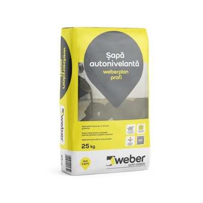 САМОВЫРАВНИВАЮЩАЯСЯ СМЕСЬ WEBERPLAN PROFI 25KG
