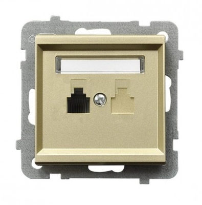 PRIZA TELEFON UNITARA CHAMPAGNE GOLD  GPT-1R/m/39 SONATA