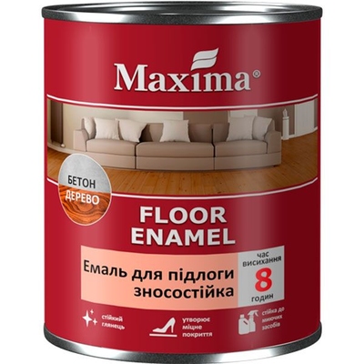 Эмаль MAXIMA алкидная ПФ-266 для пола Красно-коричневая 0.7 кг 
