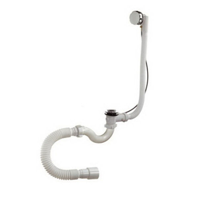 СИФОН ДЛЯ ВАННЫ ITAL B1013K С РЕВИЗИЕЙ, ВЫПУСКОМ СLICK-СLACK, ПЕРЕЛИВОМ, ГОФРОТРУБОЙ 40Х40/50   SR27200133