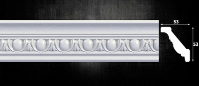 ПЛИНТУС ПОТОЛОЧНЫЙ OPTIMA DECOR 53*53*2000  704