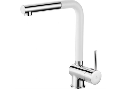 BATERIE P/U CHIUVETA CU PIPA DREPTUNGHIULARA CU DUS EXTENSIBIL ALB ASTER  29760