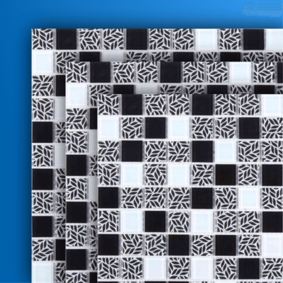МОЗАЙКА GMP 0825011 C3 PRINT 10/BLACK 00/ WHITE  300*300*8 (25*25)