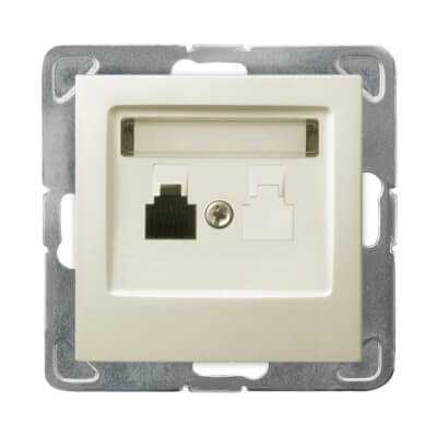 PRIZA TELEFON UNITARA ECRU  GPT-1Y/m/27 IMPRESIA