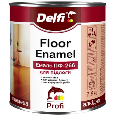 ЭМАЛЬ АЛКИДНАЯ DELFI ПФ-266 ЖЕЛТО-КОРИЧНЕВАЯ - 2,8кг