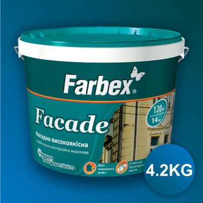 VOPSEA FARBEX P/U FATADE CALIT. SUPERIOARA VDA FACADE ALB MAT 4.2 kg