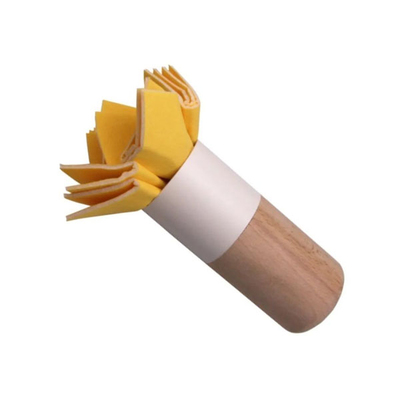 ДЕКОРАТИВНЫЙ ТОМПОН ЗАМШЕВЫЙ С ДЕРЕВЯННОЙ РУЧКОЙ STMDECOR  PX013