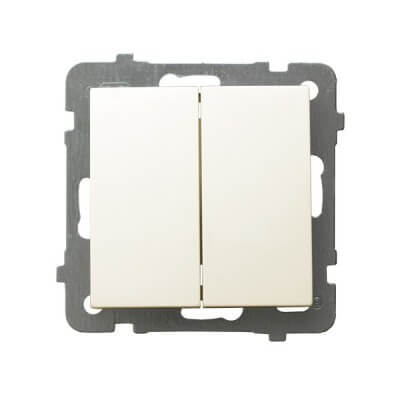 ВЫКЛЮЧАТЕЛЬ ДВОЙНОЙ ЭКРЮ  LP-2G/m/27 AS