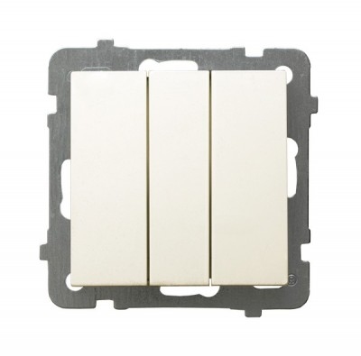 ВЫКЛЮЧАТЕЛЬ ТРОЙНОЙ ЭКРЮ  LP-13G/m/27 AS