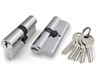 ЦИЛИНДРОВЫЙ МЕХАНИЗМ  без вертушкиAX200/60MM (25+10+25) CP ХРОМ 5 кл. 39853 