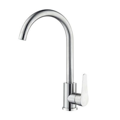 СМЕСИТЕЛЬ КУХОННЫЙ  D35 САТИНИРОВАННАЯ НЕРЖ, СТАЛЬ  (10/1) EKO4A-17