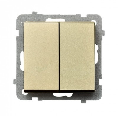 INTRERUPATOR DUBLU DE TRECERE CHAMPAGNE GOLD LP-10R/m/39 SONATA