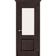 ДВЕРИ ЭКО КЛАССИКО-33 WENGE VERALINGA (СТЕКЛО WHITE CRISTAL) 200*60
