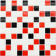 Мозаика GM 4007 C3 BLACK/RED M/WHITE 30*30